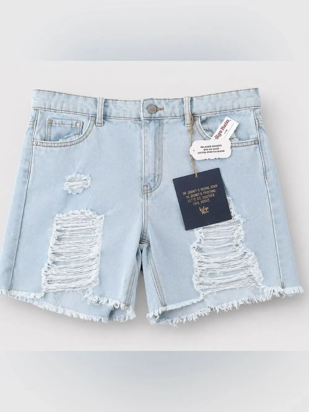 🎉5 for $45🎉 NWT Indigo Rein Shirts Denim Women Size 11/29 Blue Distressed